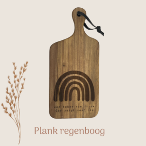 plank regenboog